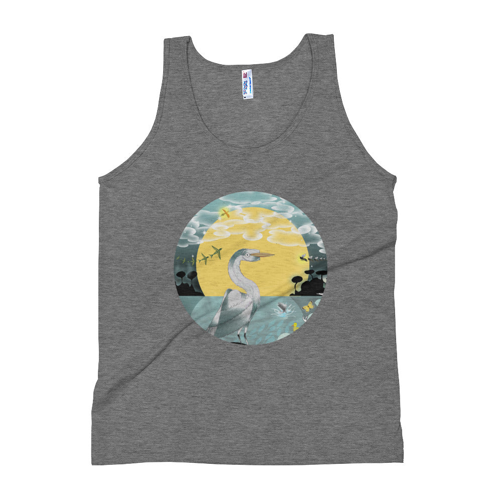 Unisex Tank Top, Spring Egret