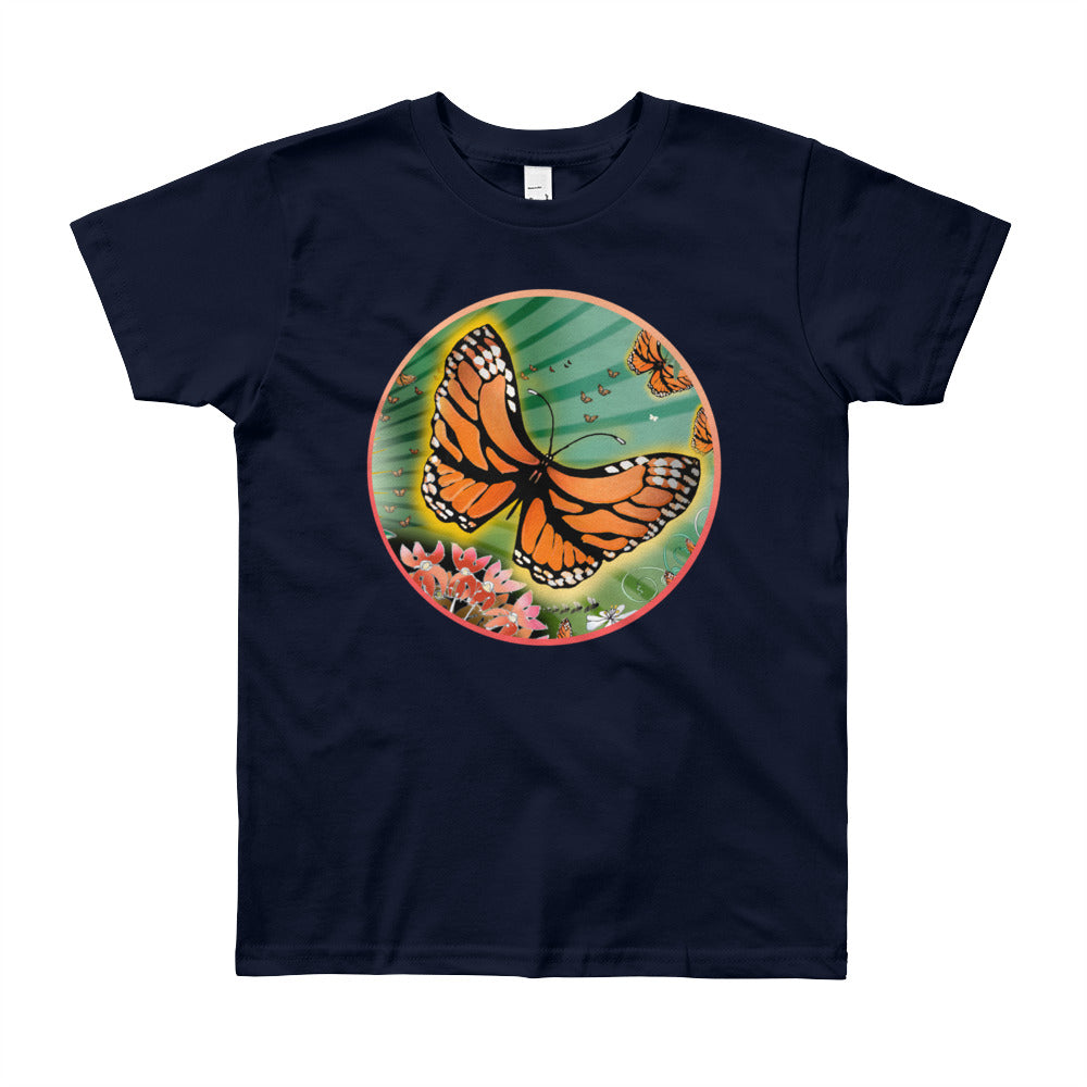 Youth Short Sleeve T-Shirt, Summer Monarch