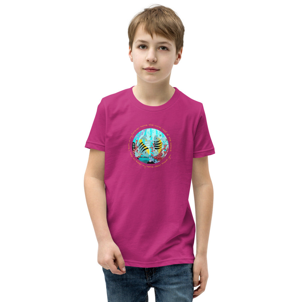 Youth Short Sleeve T-Shirt, Coral Reef Fish