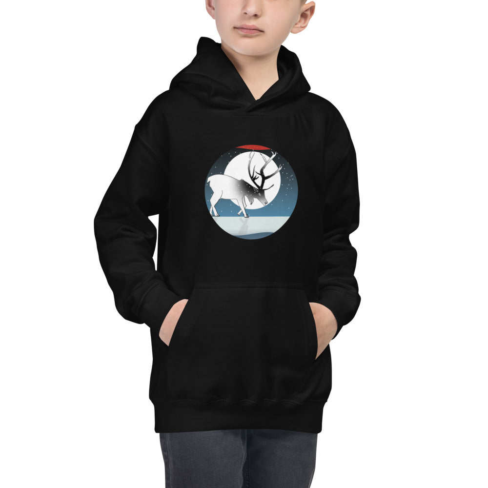 Kids Hoodie, Winter Deer