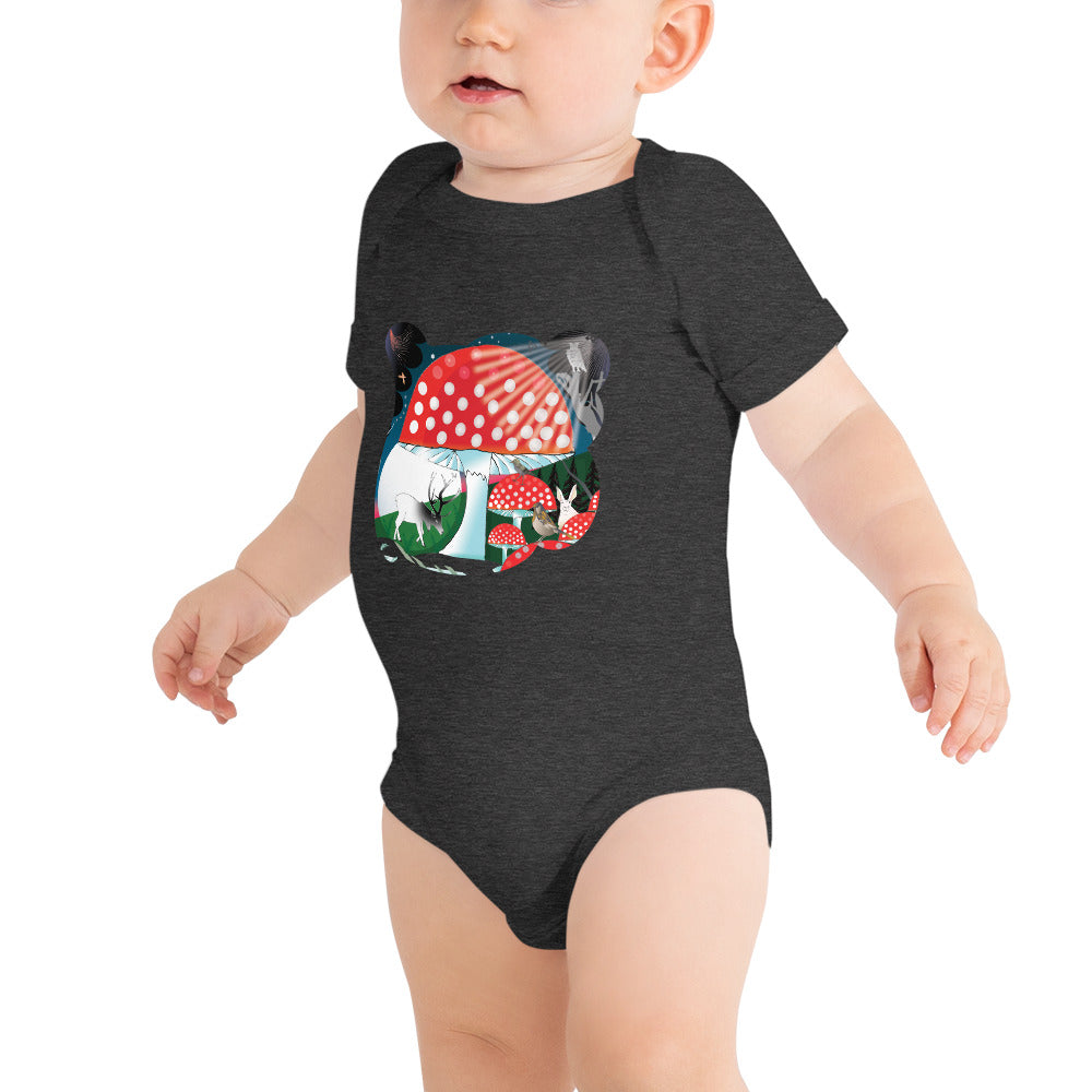 T-shirt Onesie, Winter Mushroom