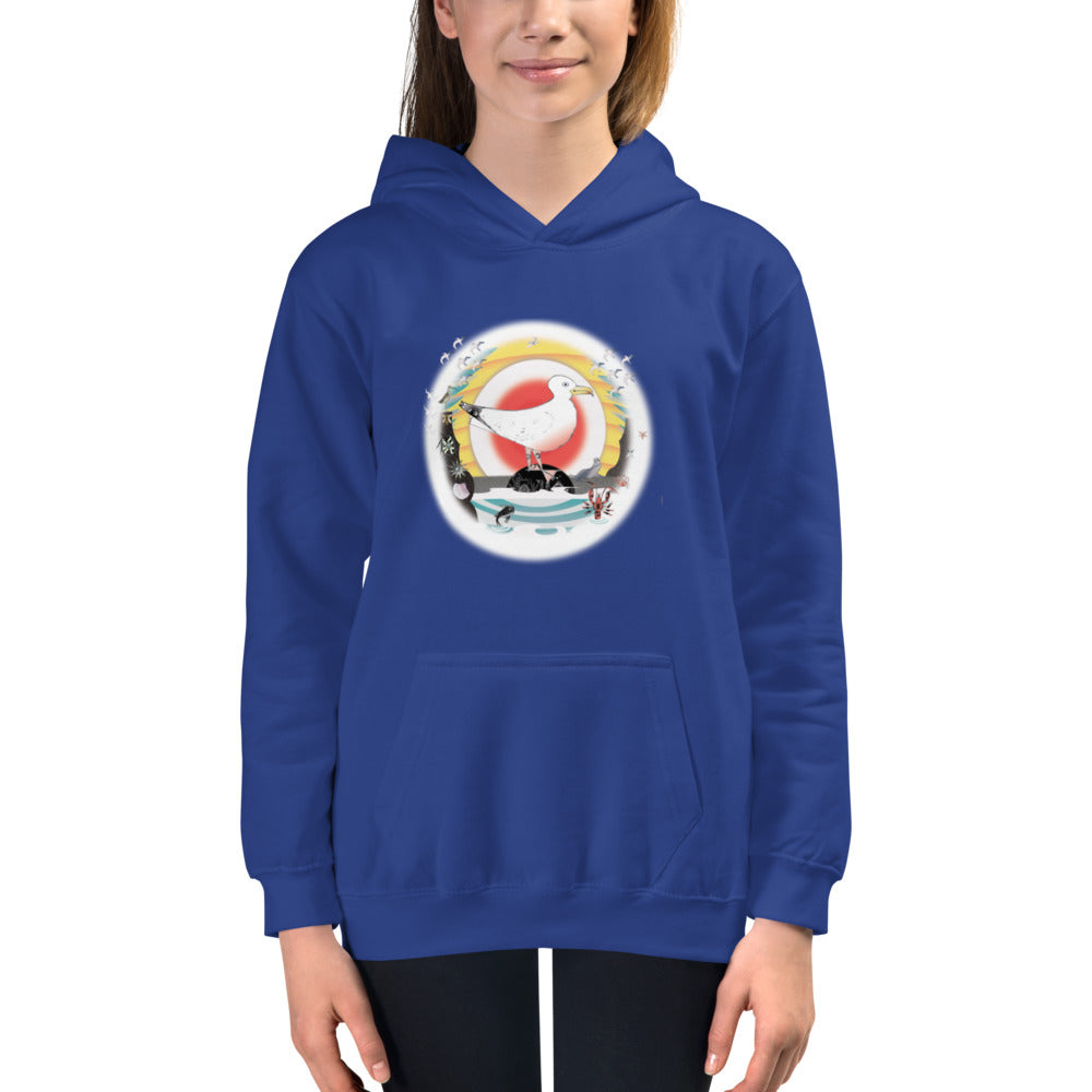 Kids Hoodie, Summer Gull