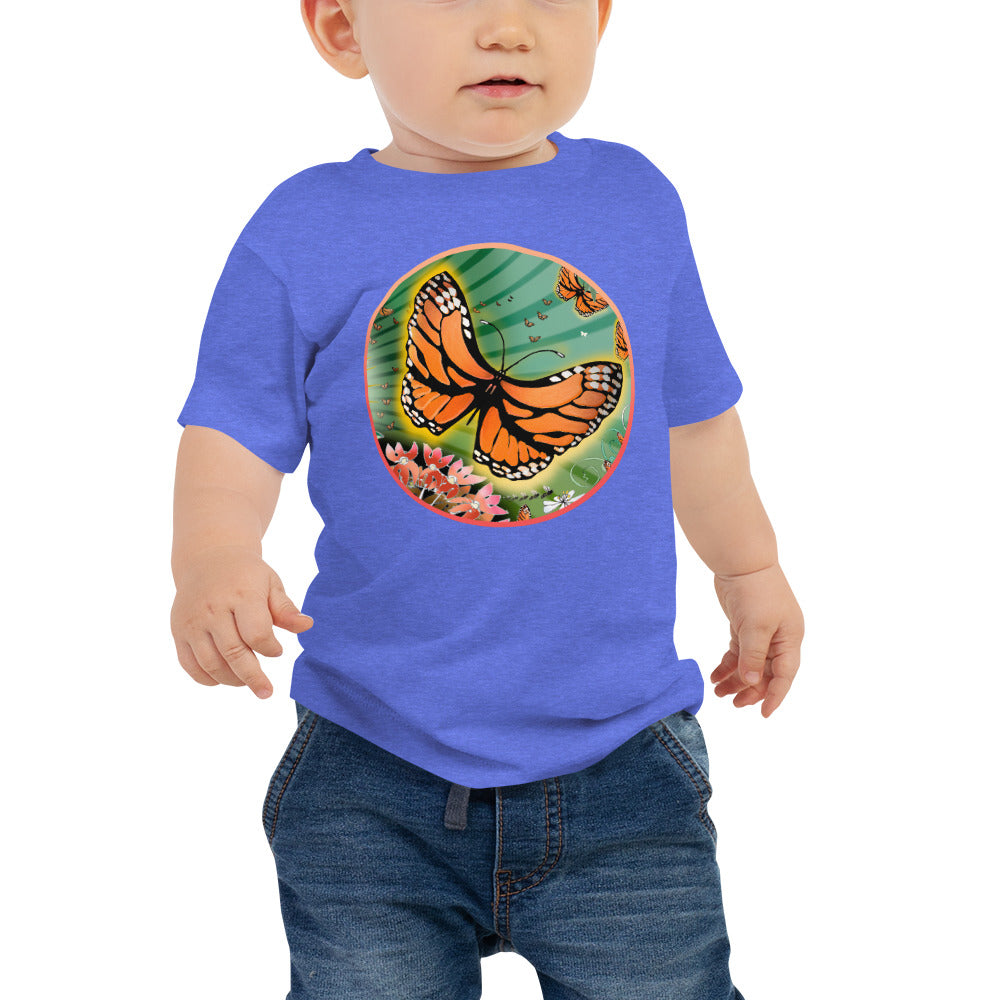 Baby Jersey Short Sleeve Tee, Summer Monarch