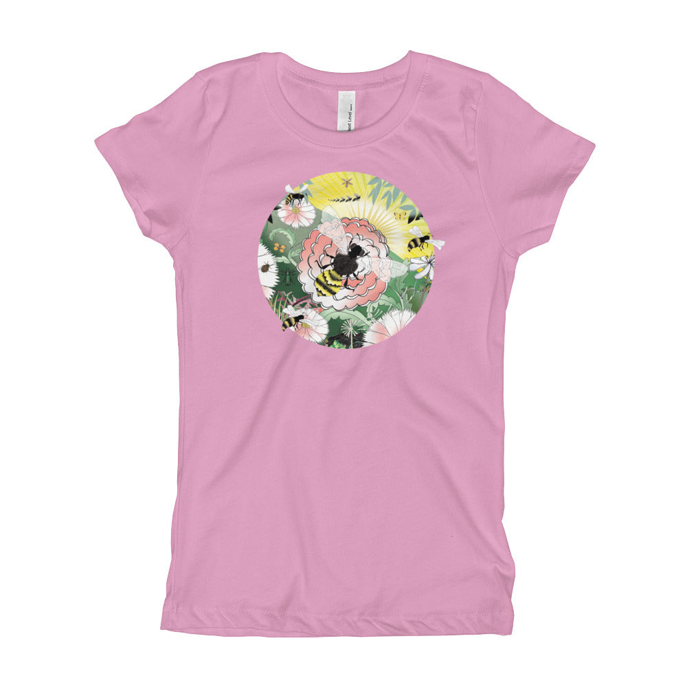 Girl's T-Shirt Slim, Summer Bee