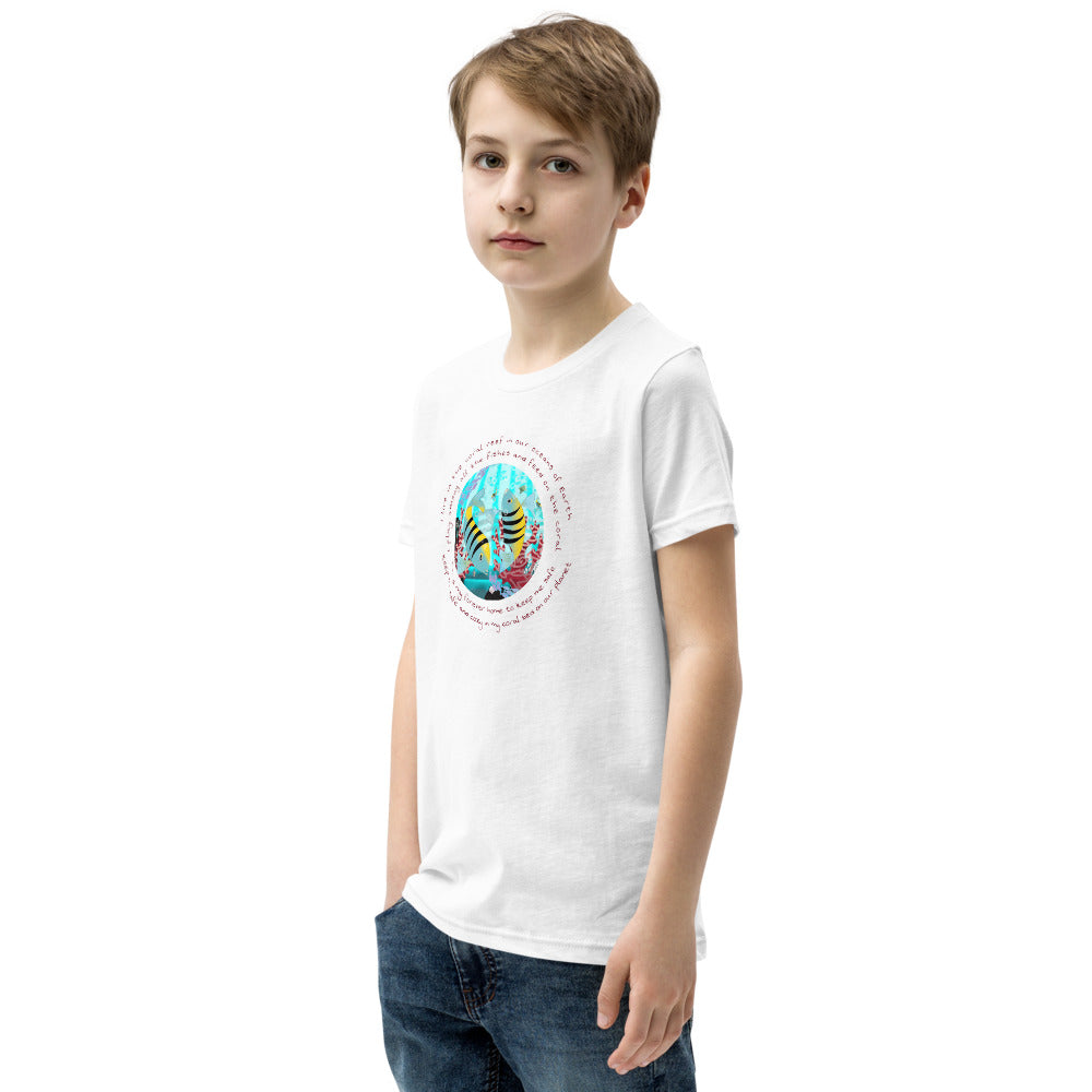 Youth Short Sleeve T-Shirt, Coral Reef Fish