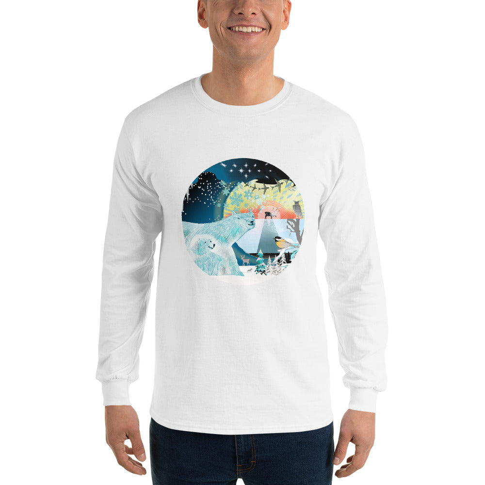 Long Sleeve T-Shirtf, Winter Polar Bear