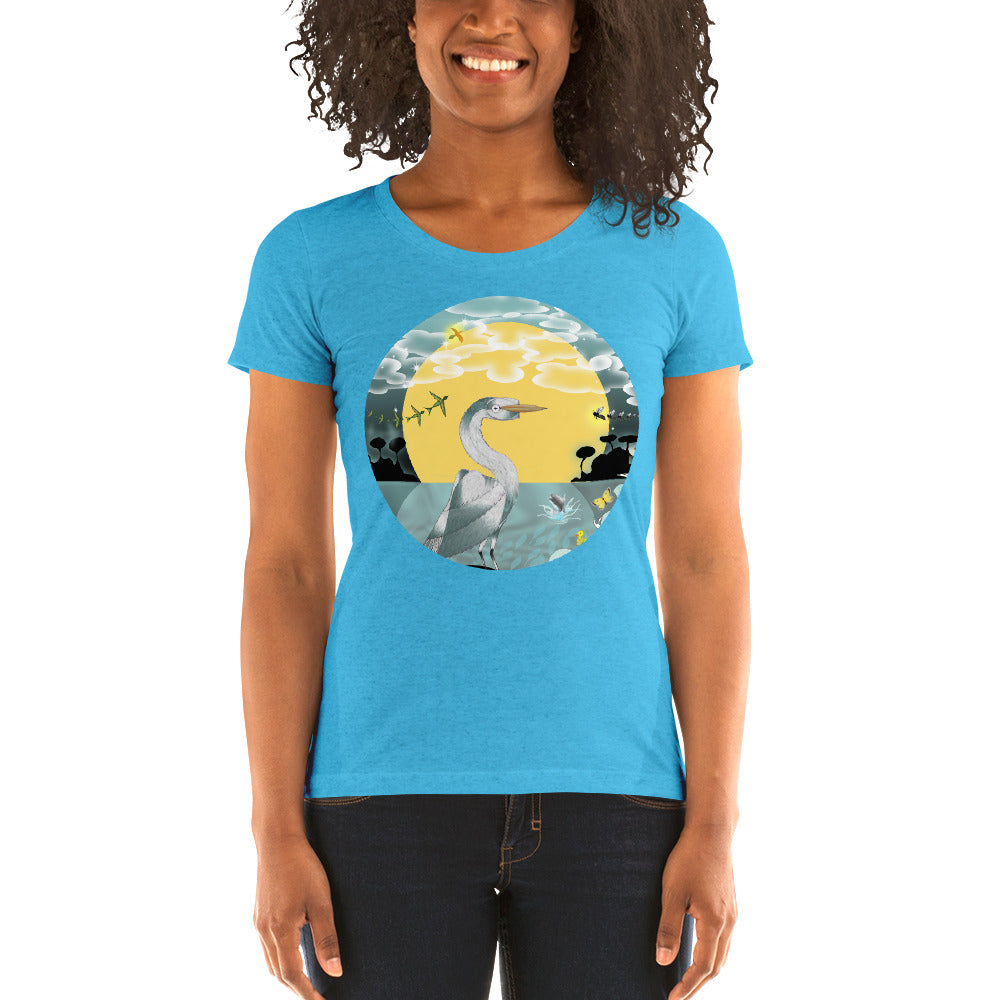 Ladies' short sleeve t-shirt, Spring Egret