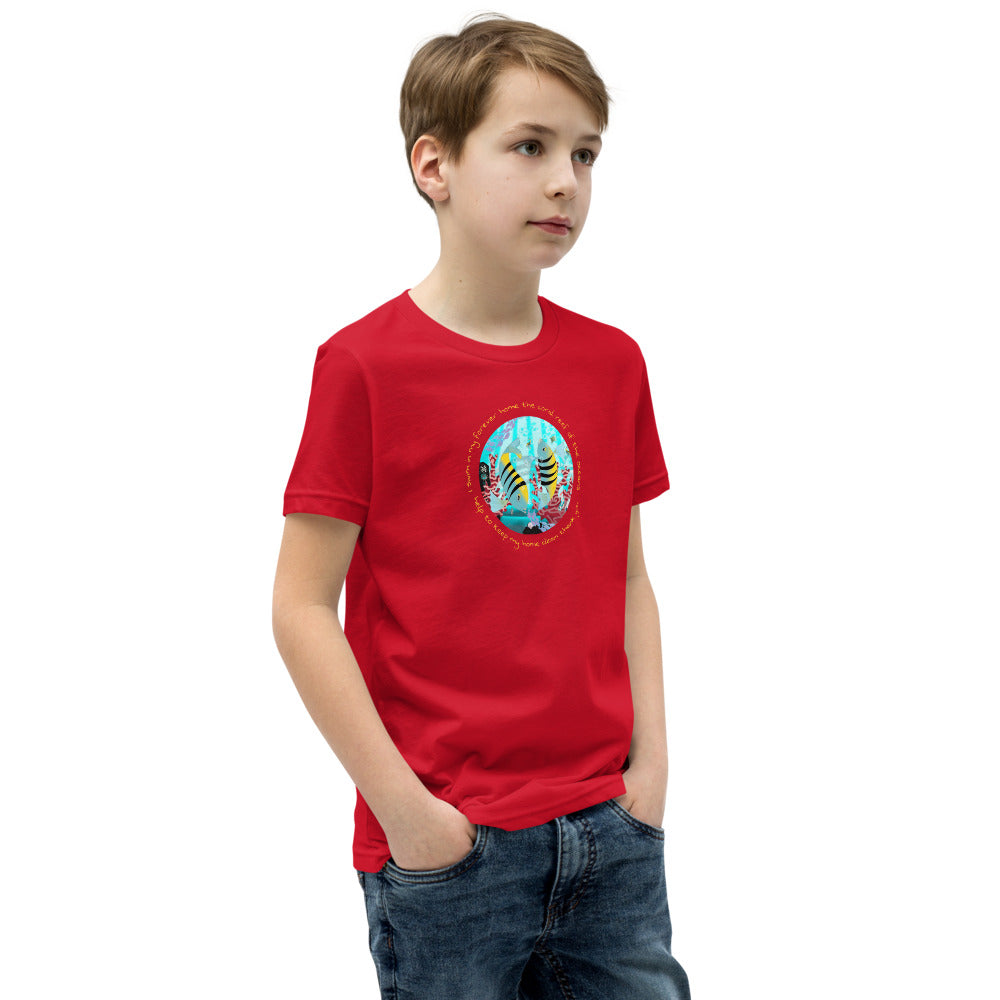Youth Short Sleeve T-Shirt, Coral Reef Fish