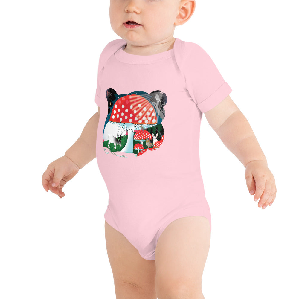 T-shirt Onesie, Winter Mushroom