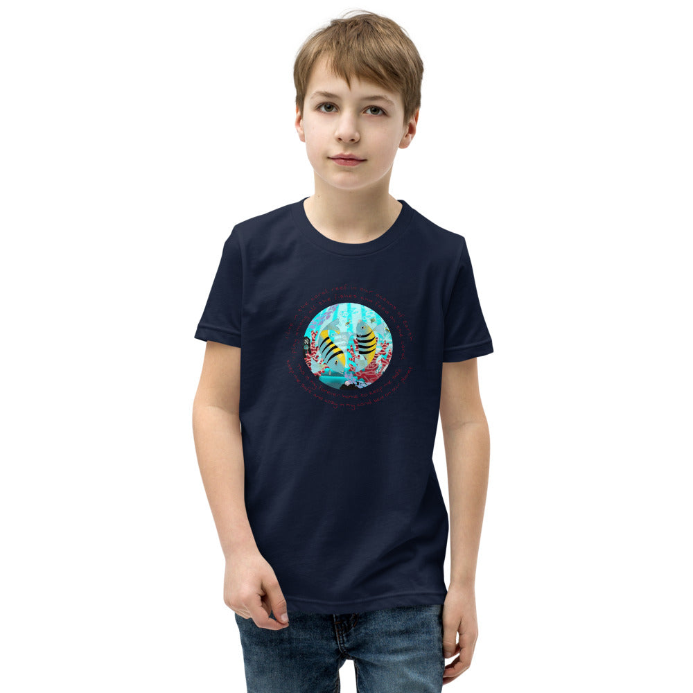 Youth Short Sleeve T-Shirt, Coral Reef Fish
