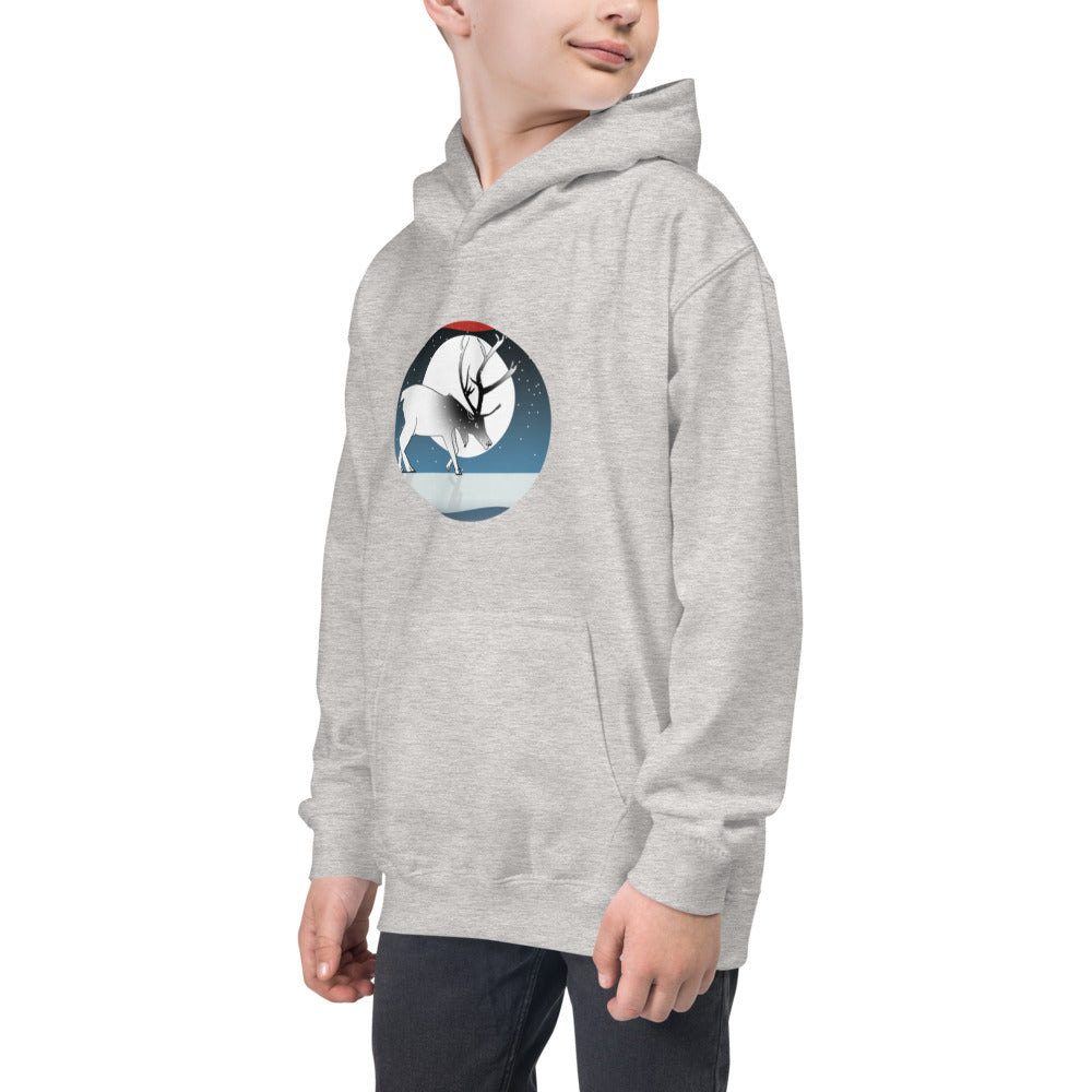 Kids Hoodie, Winter Deer
