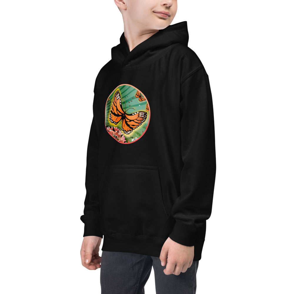 Kids Hoodie, Summer Monarch