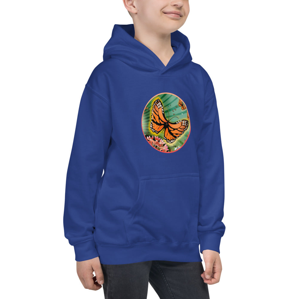 Kids Hoodie, Summer Monarch