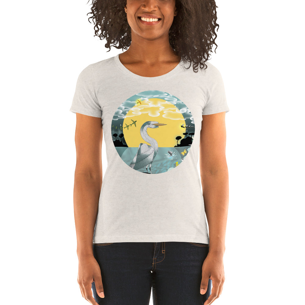 Ladies' short sleeve t-shirt, Spring Egret