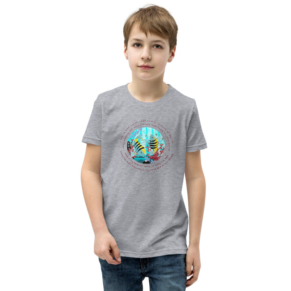 Youth Short Sleeve T-Shirt, Coral Reef Fish