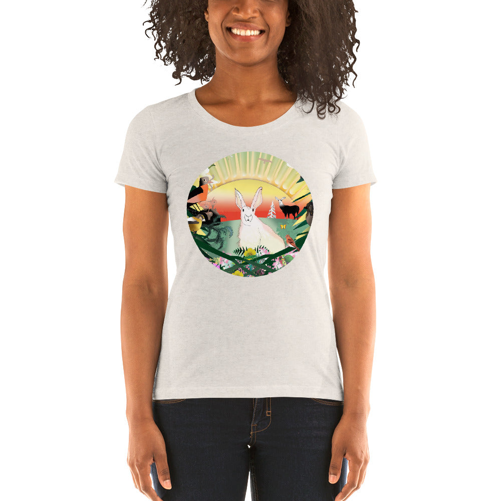 Ladies' short sleeve t-shirt, Spring Rabbit