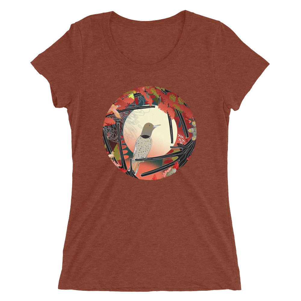 Ladies' short sleeve t-shirt, Fall Northern Flicker