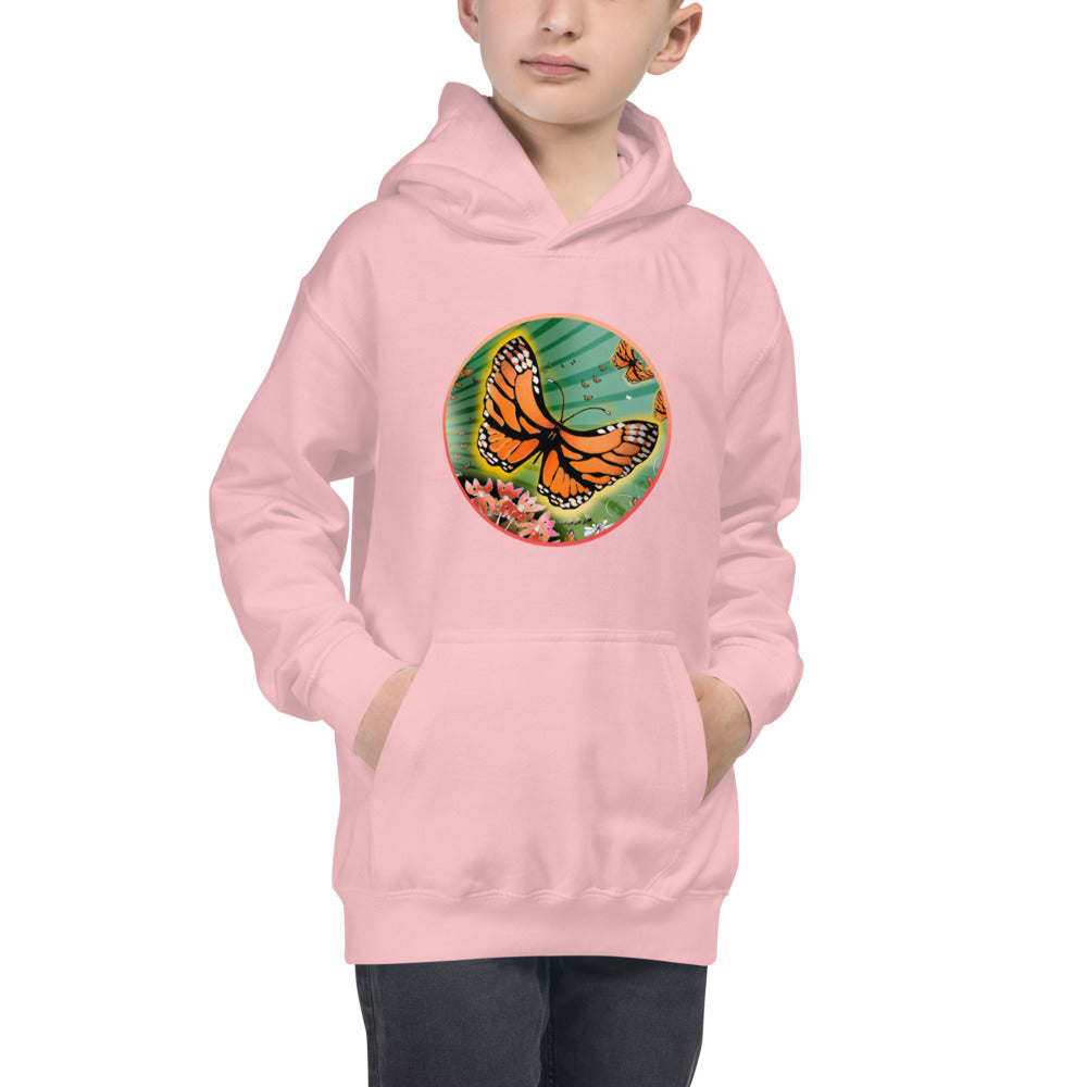 Kids Hoodie, Summer Monarch