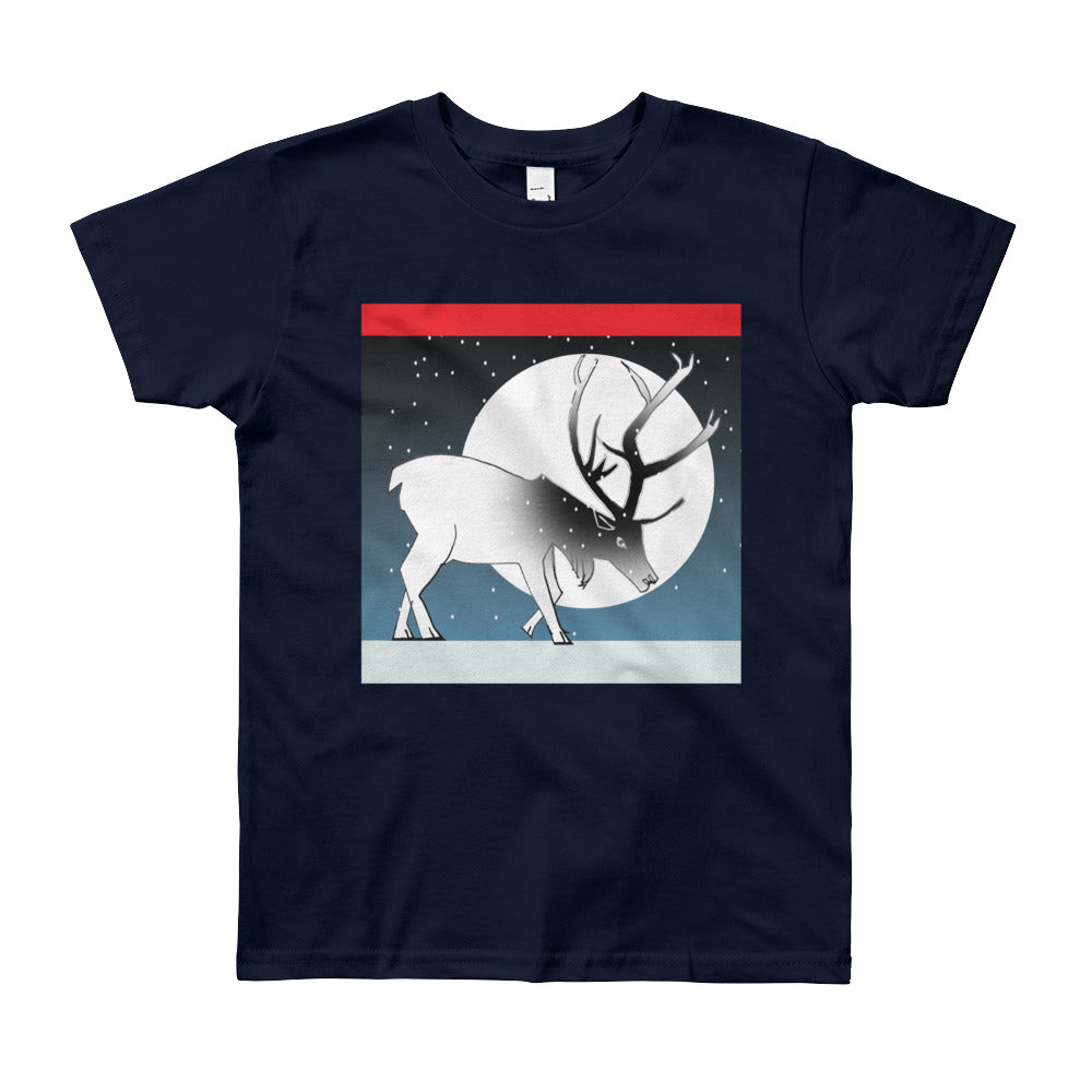 Youth Short Sleeve T-Shirt, Winter Deer