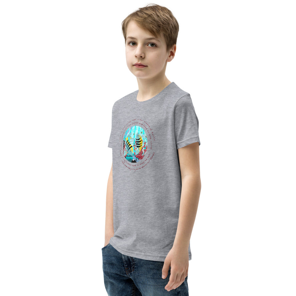 Youth Short Sleeve T-Shirt, Coral Reef Fish