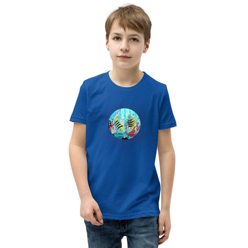 Youth Short Sleeve T-Shirt, Coral Reef Fish
