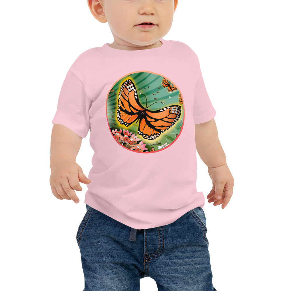 Baby Jersey Short Sleeve Tee, Summer Monarch