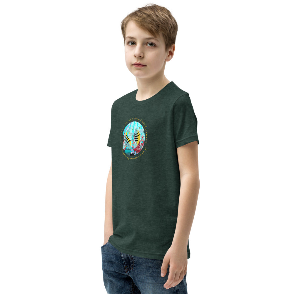 Youth Short Sleeve T-Shirt, Coral Reef Fish