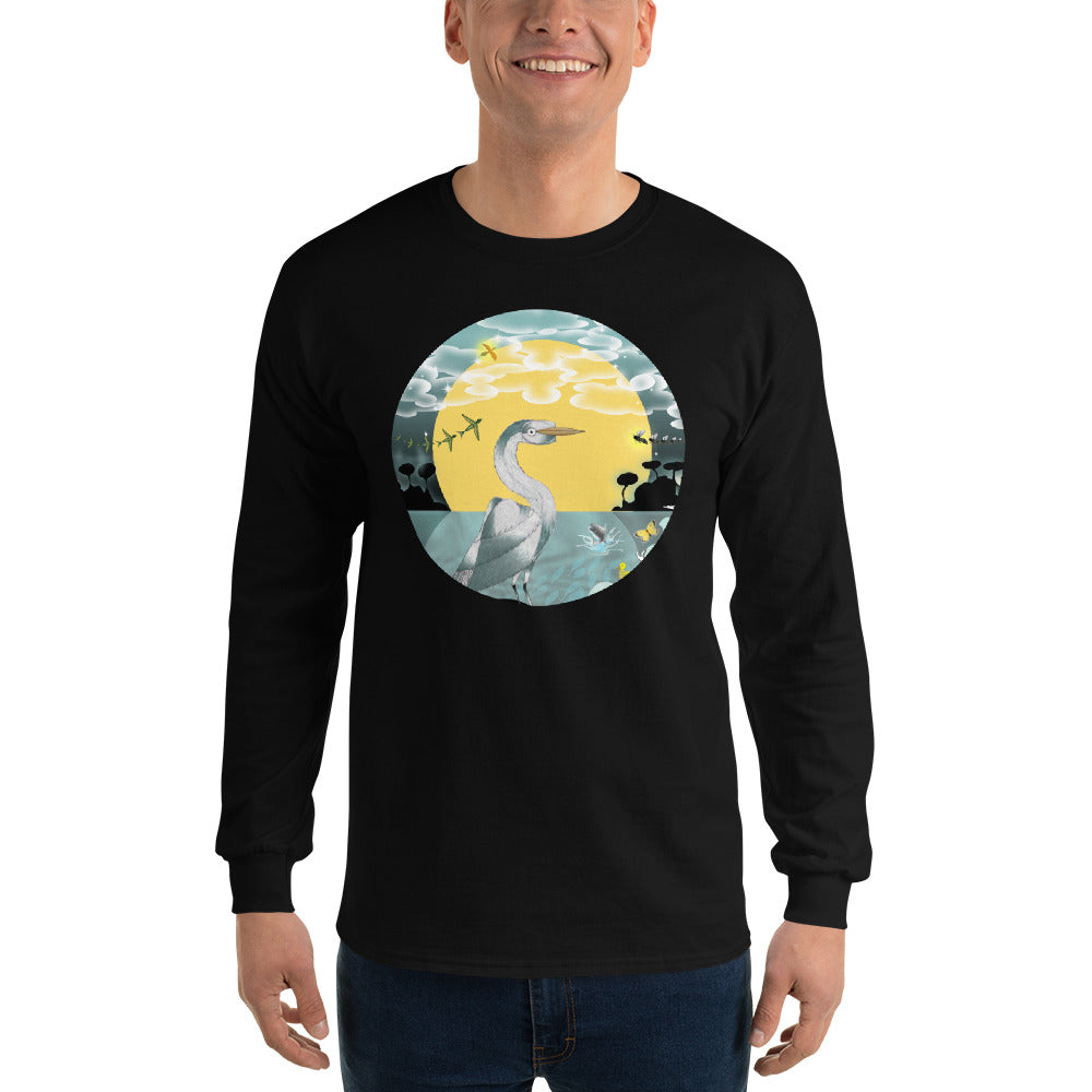 Long Sleeve T-Shirt, Spring Egret