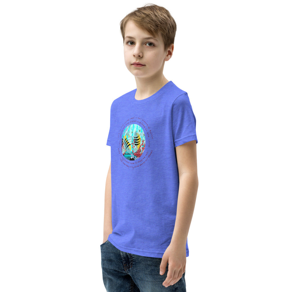 Youth Short Sleeve T-Shirt, Coral Reef Fish