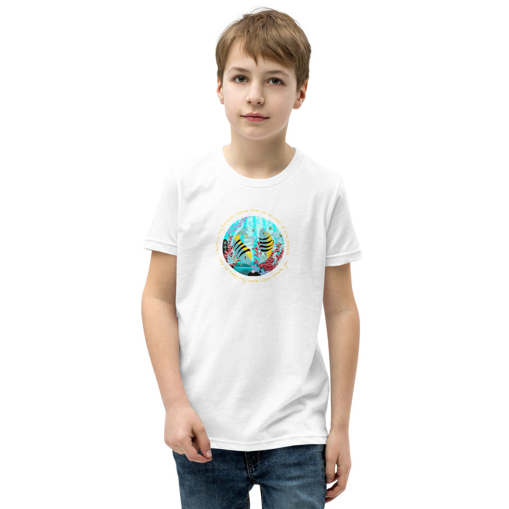 Youth Short Sleeve T-Shirt, Coral Reef Fish