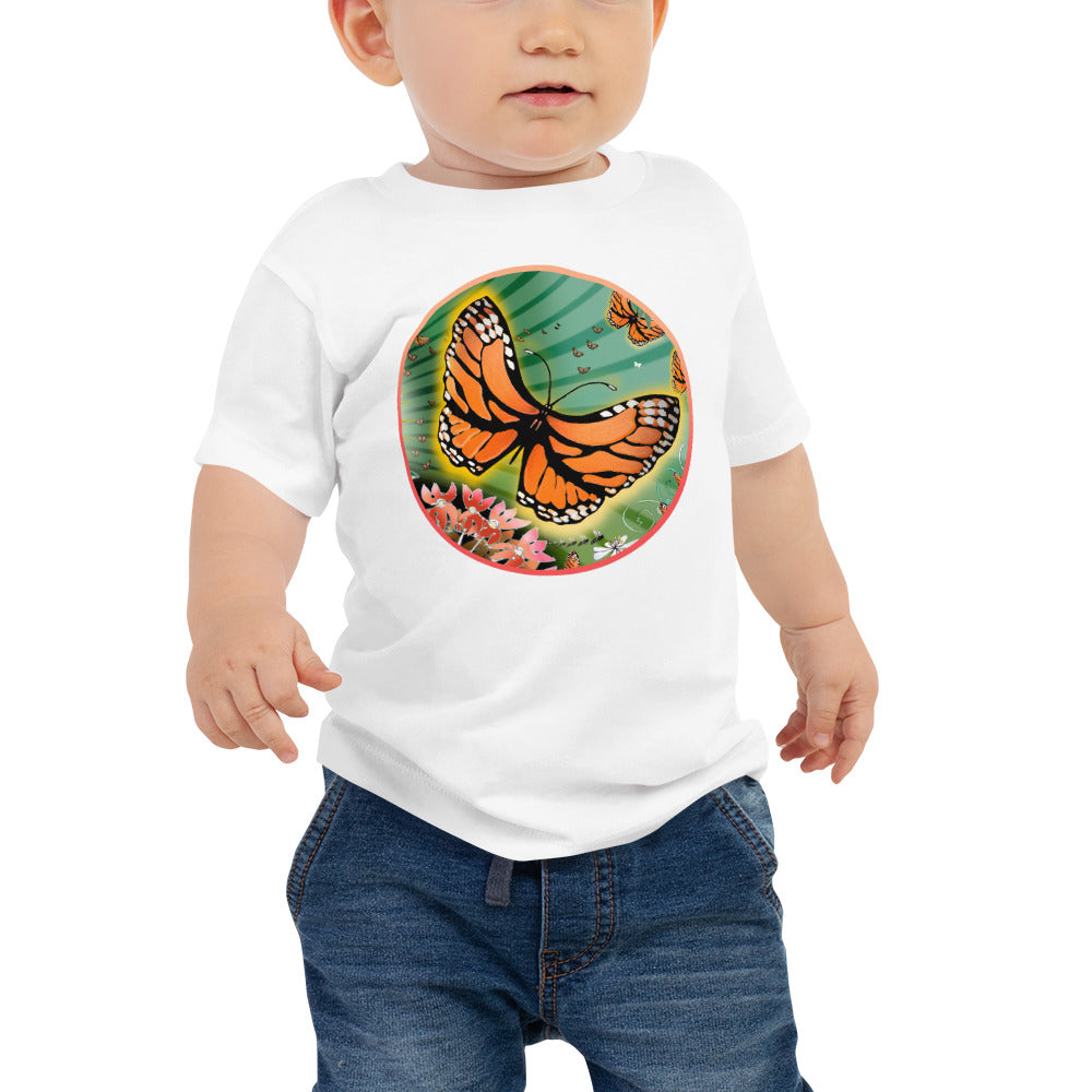 Baby Jersey Short Sleeve Tee, Summer Monarch