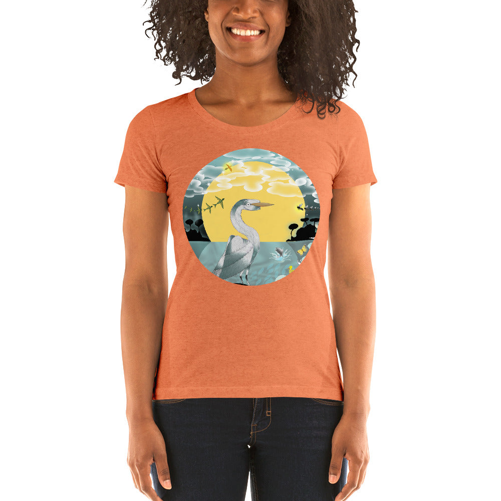 Ladies' short sleeve t-shirt, Spring Egret