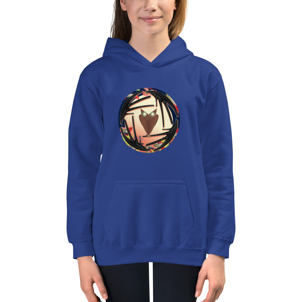 Kids Hoodie, Fall Owl