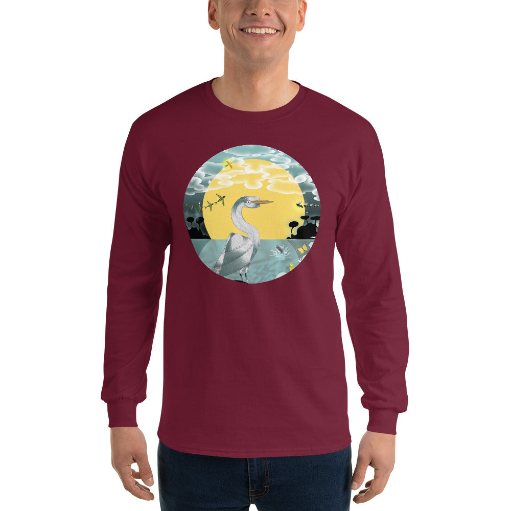 Long Sleeve T-Shirt, Spring Egret
