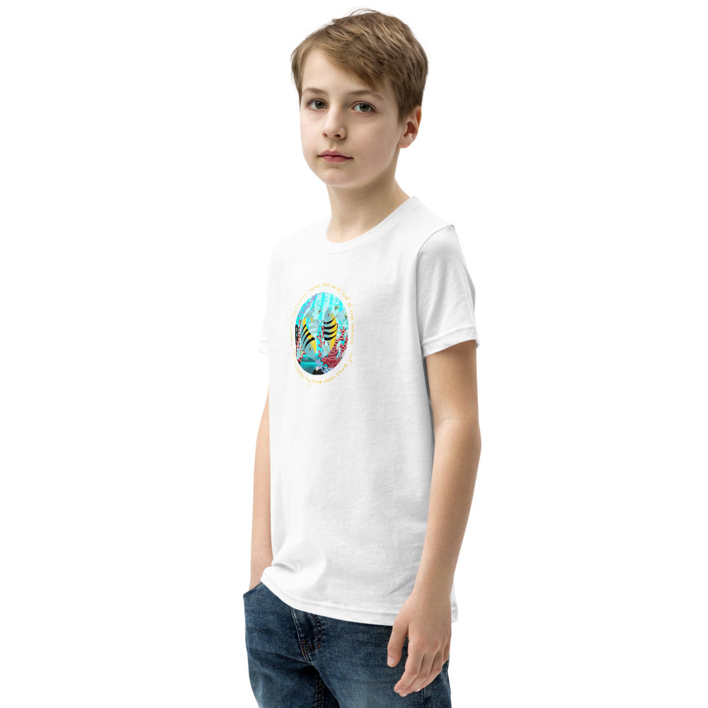 Youth Short Sleeve T-Shirt, Coral Reef Fish