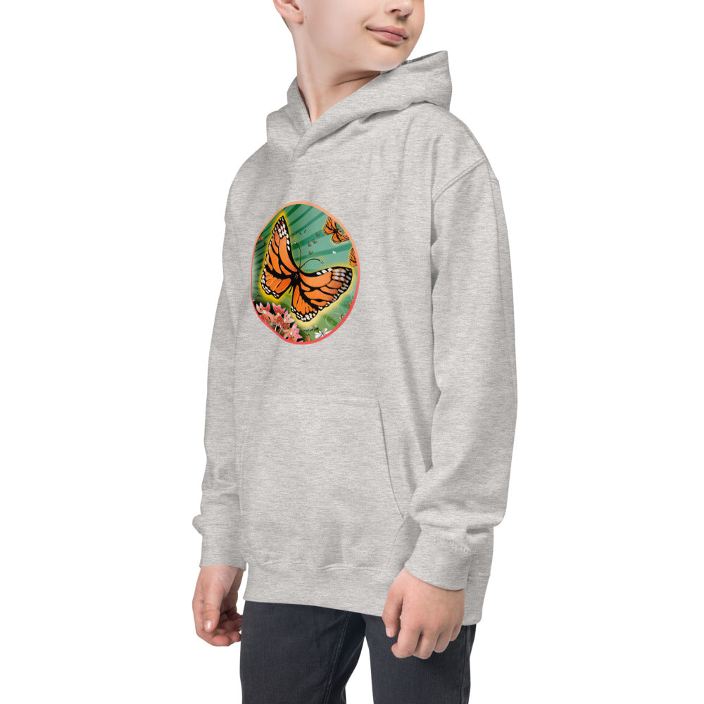 Kids Hoodie, Summer Monarch