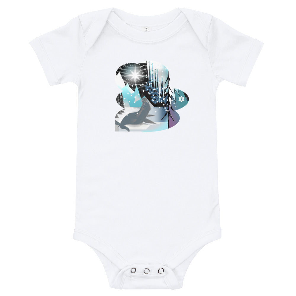 T-Shirt baby onesie, Winter Seal