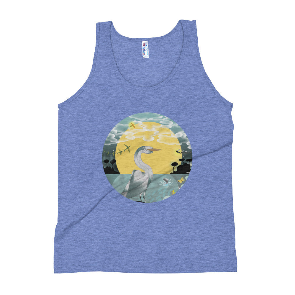 Unisex Tank Top, Spring Egret