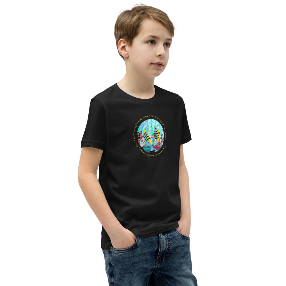 Youth Short Sleeve T-Shirt, Coral Reef Fish