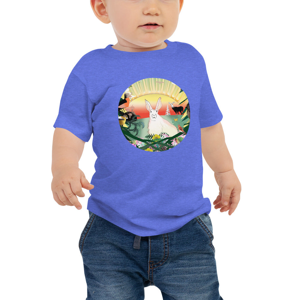 Baby Jersey Short Sleeve Tee, Spring Rabbit