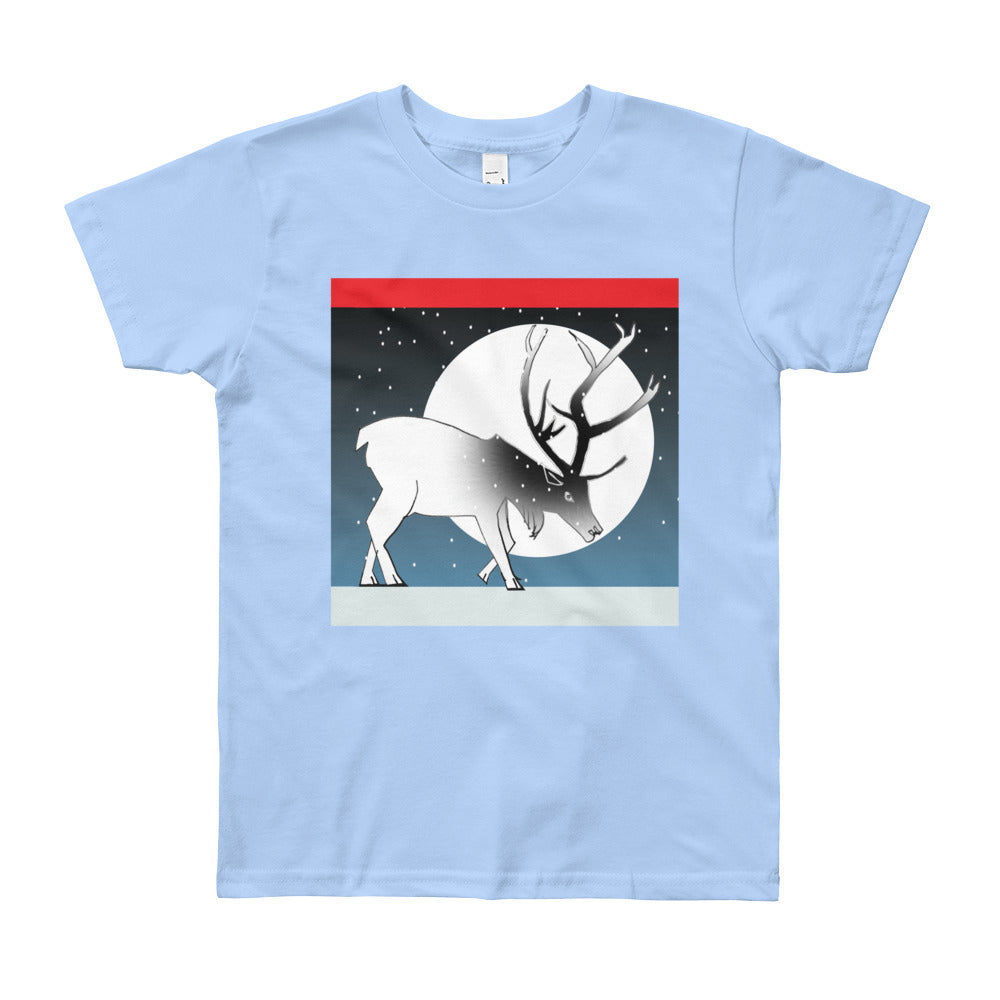 Youth Short Sleeve T-Shirt, Winter Deer