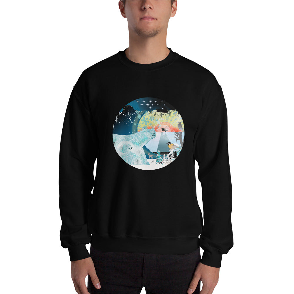 Sweatshirt unisex, Winter Polar Bear
