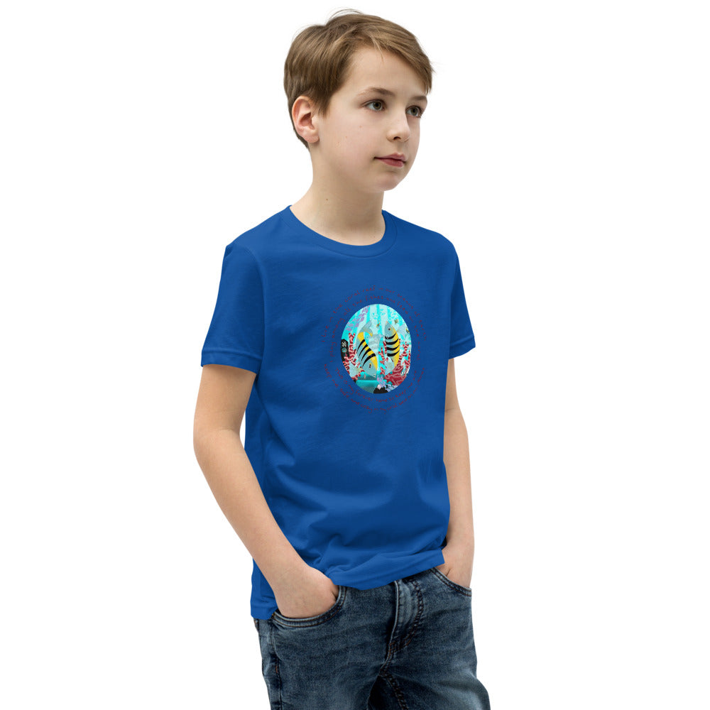 Youth Short Sleeve T-Shirt, Coral Reef Fish