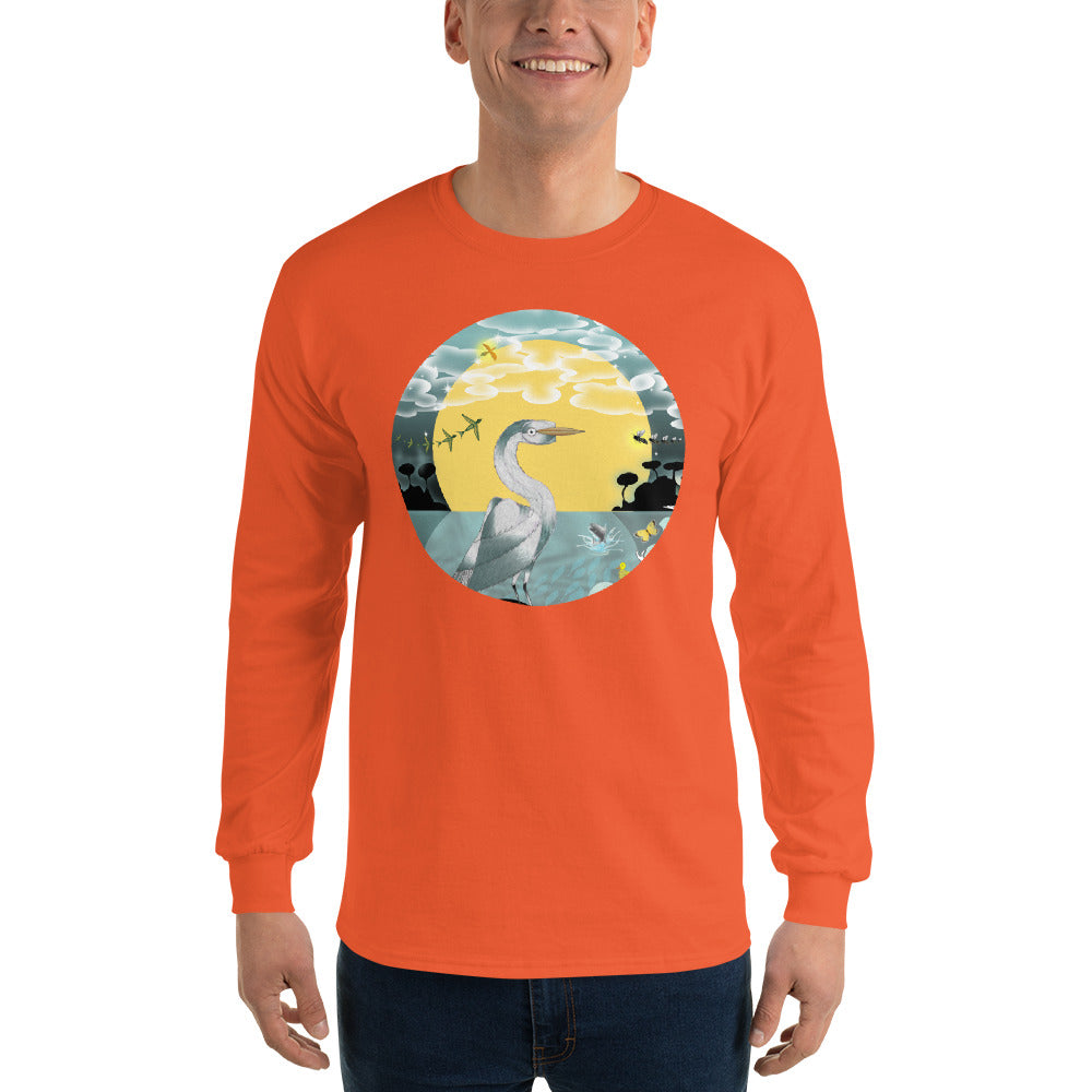 Long Sleeve T-Shirt, Spring Egret