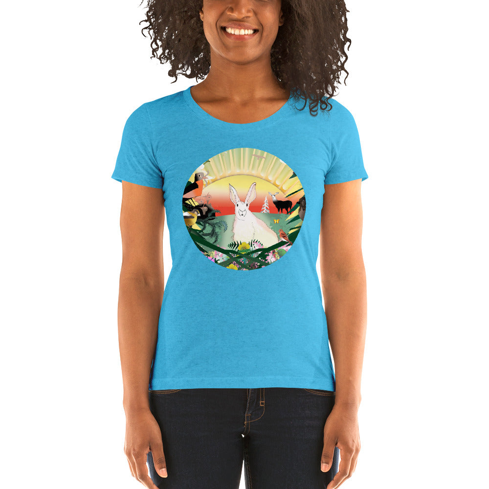 Ladies' short sleeve t-shirt, Spring Rabbit