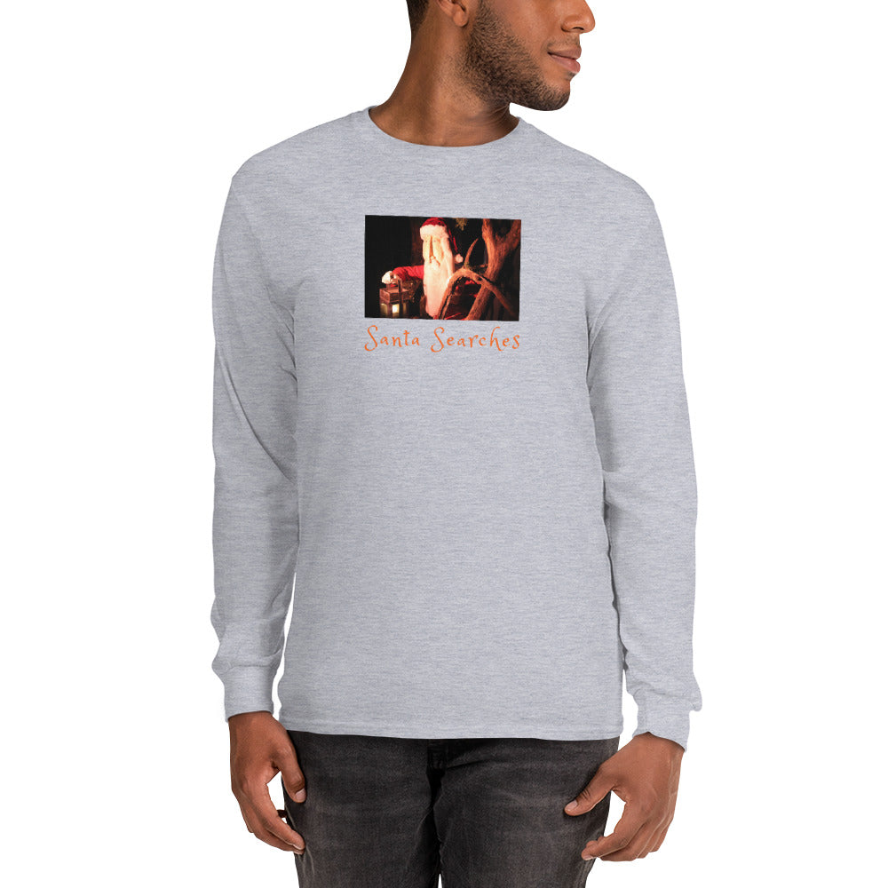 Men’s Long Sleeve Shirt, Santa Searches