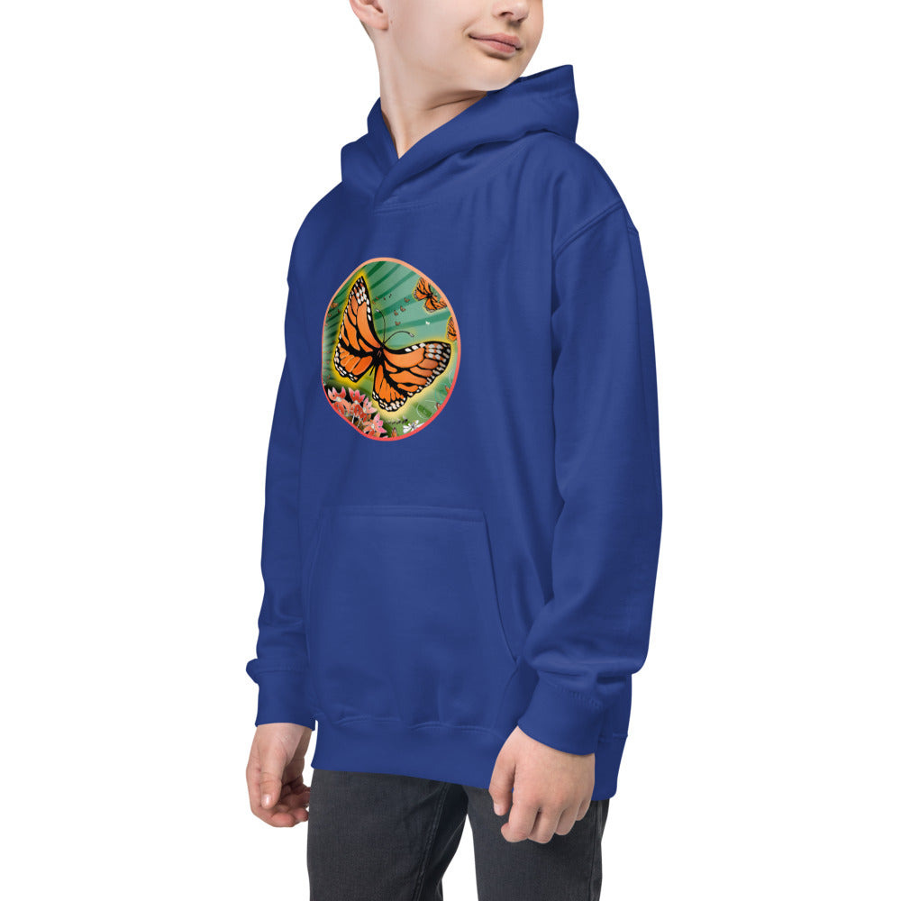 Kids Hoodie, Summer Monarch