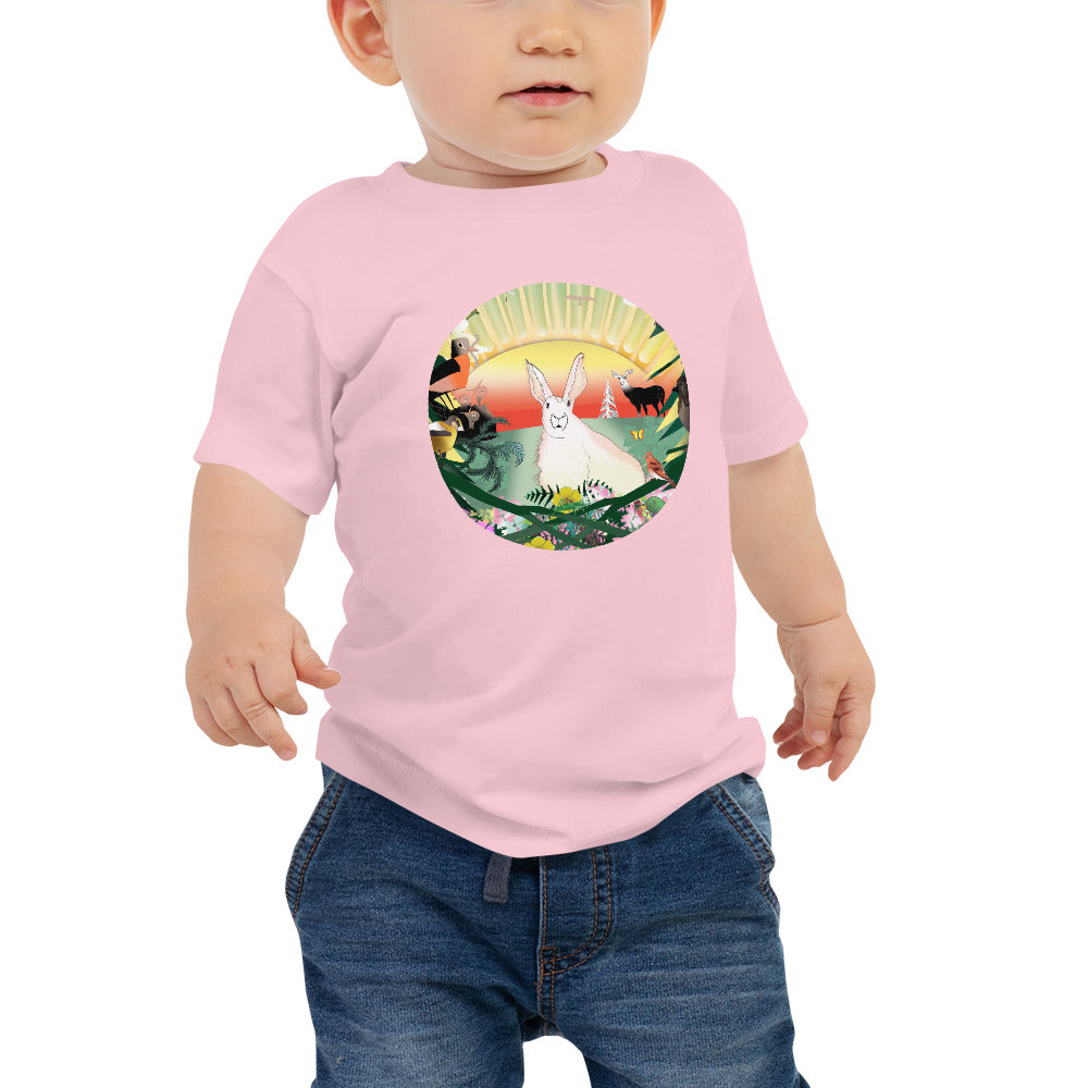 Baby Jersey Short Sleeve Tee, Spring Rabbit