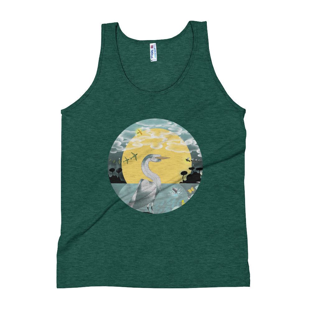 Unisex Tank Top, Spring Egret