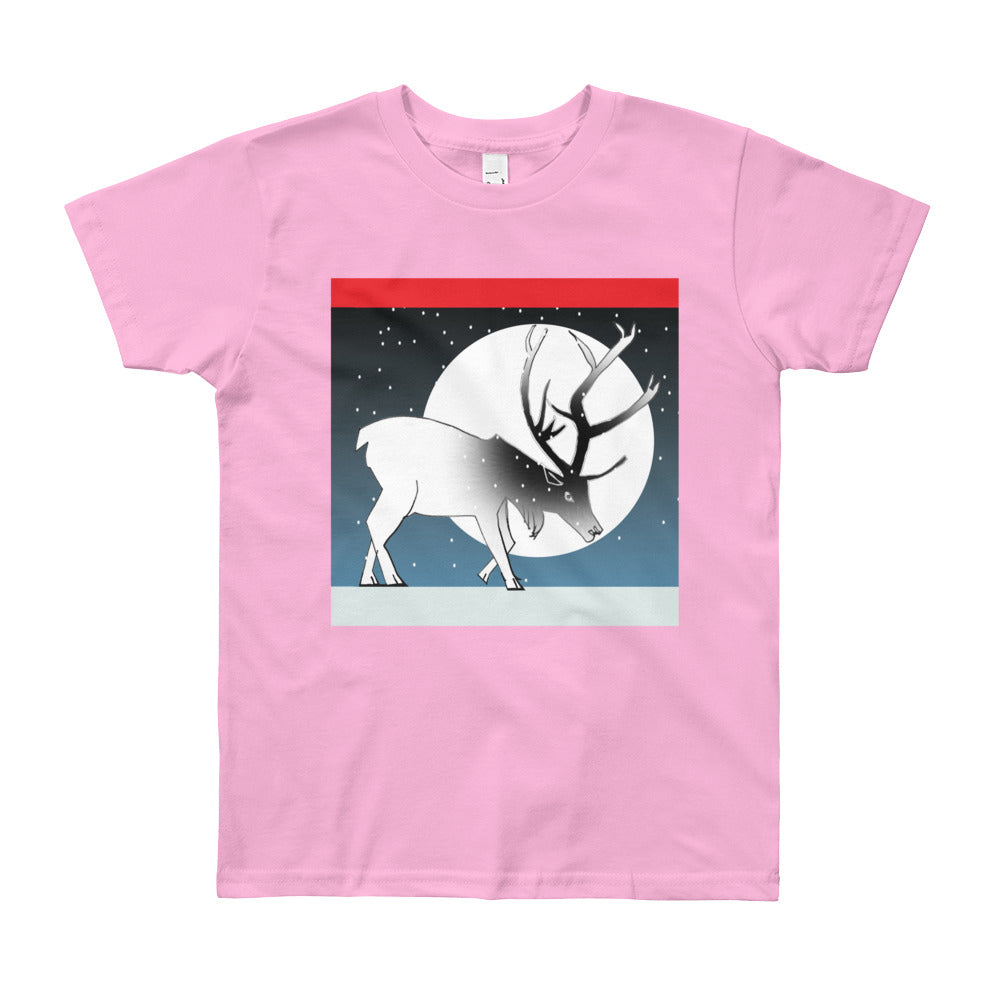 Youth Short Sleeve T-Shirt, Winter Deer